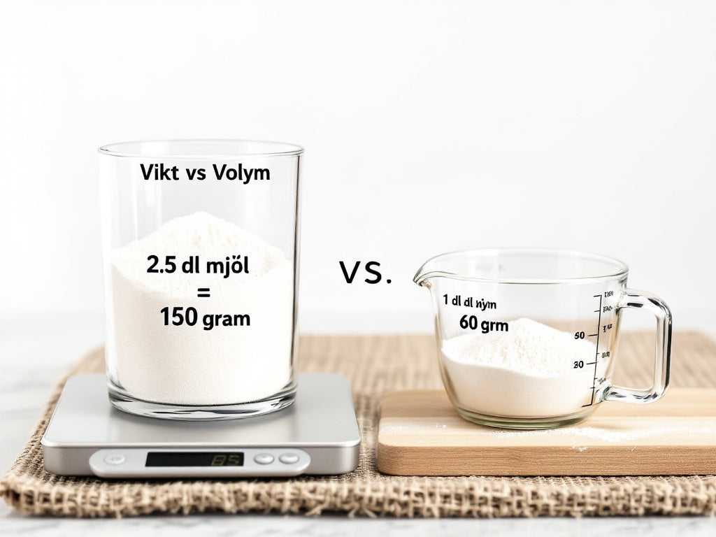 Vikt & volym - hur många liter är 1 kilo havregryn?