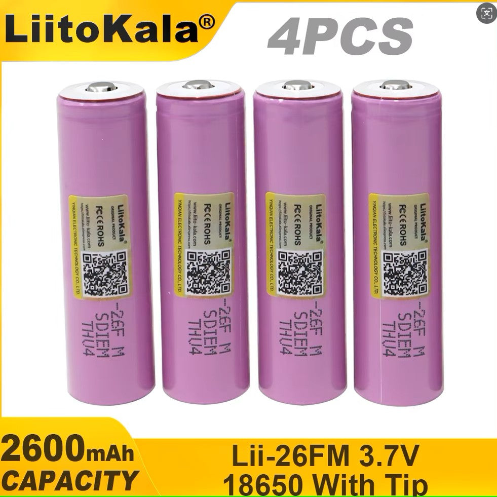LiitoKala Lii-31S 18650 2600mAh Lithium-ion laddbart batteri