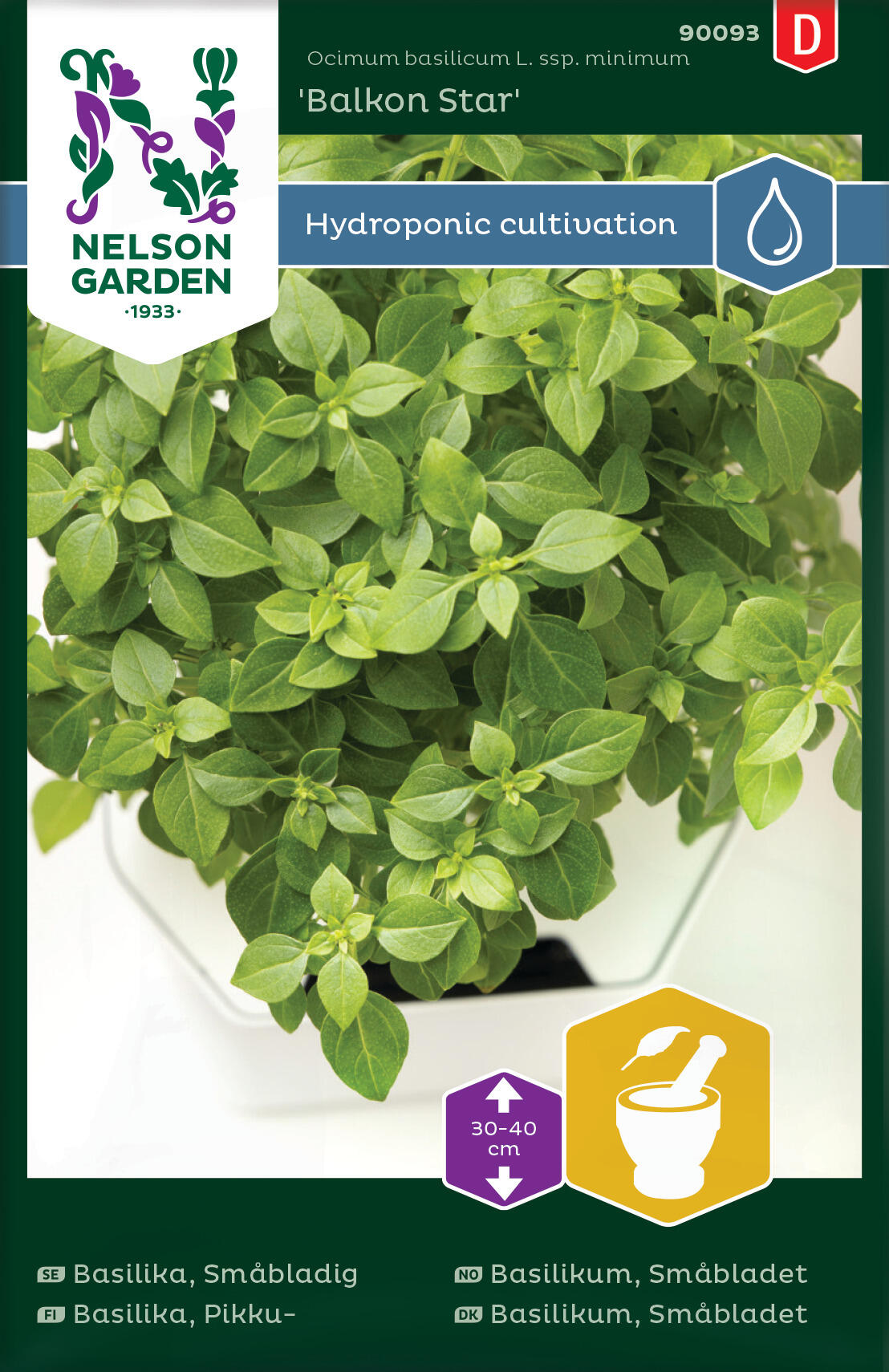 Småbladig basilika 'Balkon Star' Nelson Garden 90093
