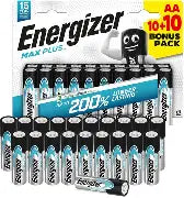 Energizer Max Plus AA-batterier, 20-pack