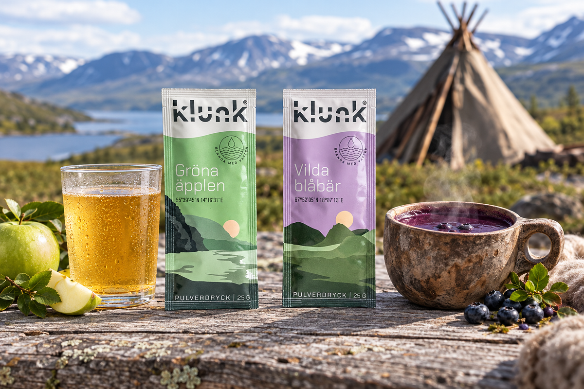 Klunk provpaket – frystorkad friluftsdryck - Mylar.se