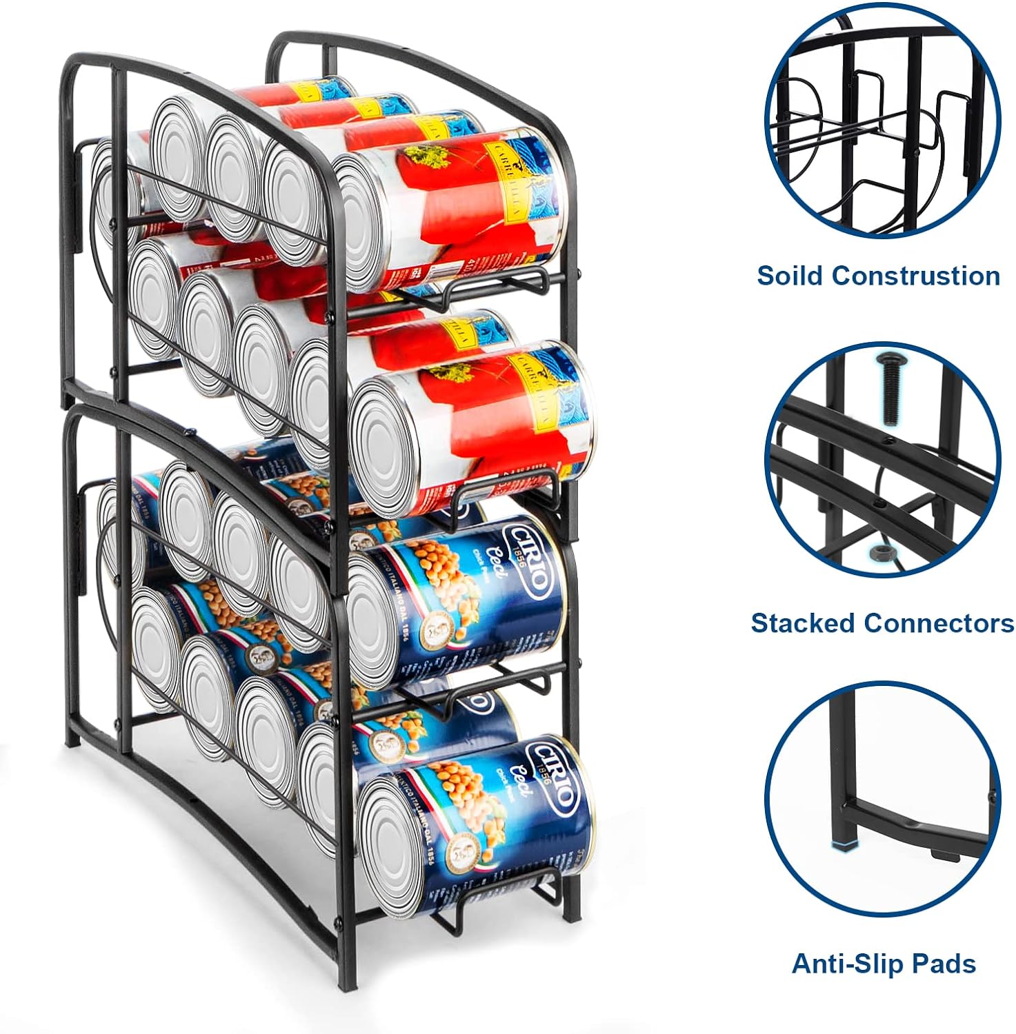 Konservförvaring med automatisk rotation (24 burkar) - Mylar.se