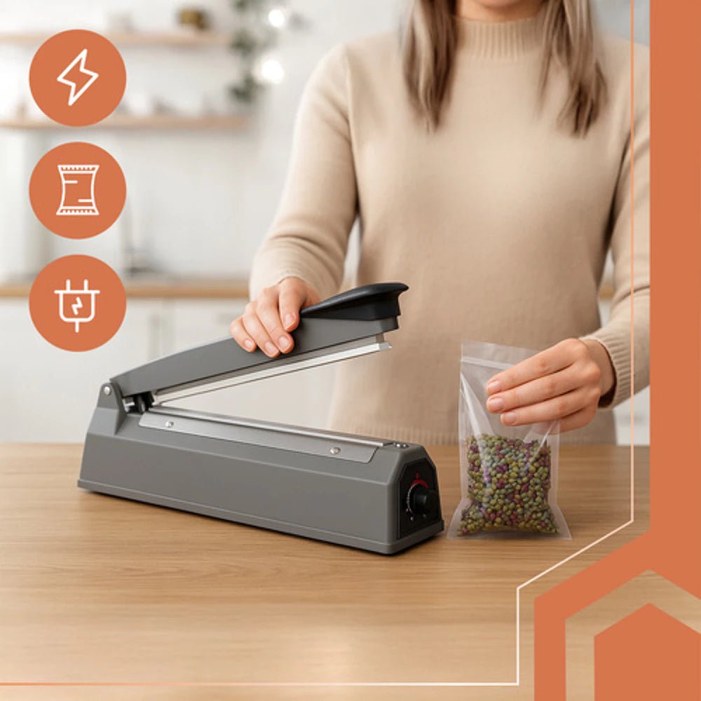 Påssvets Bordsmodell 300 mm - det smidigaste och säkraste sättet att försluta dina påsar. - Mylar.se