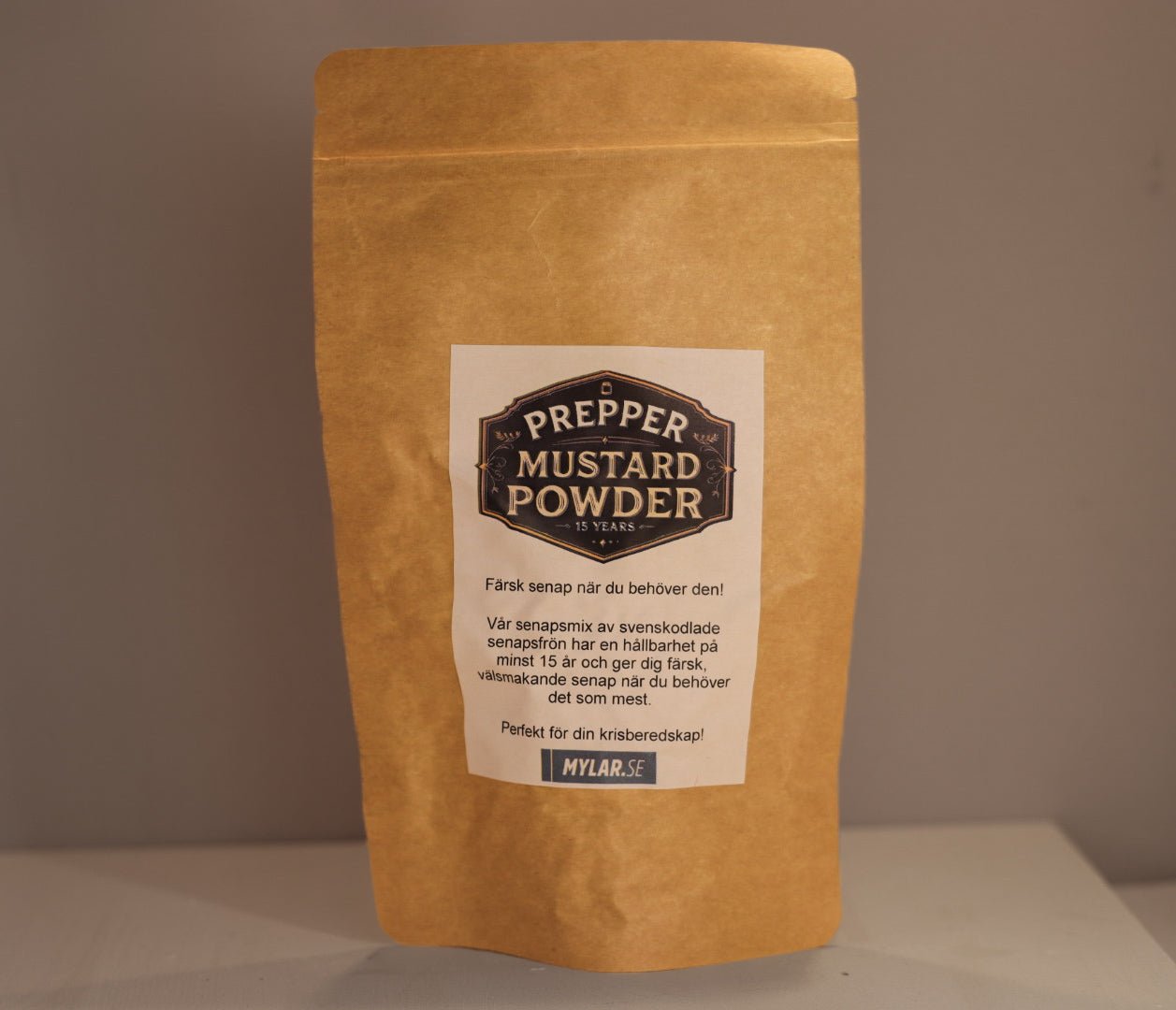Prepper Senap - stå inte utan! 15 års hållbarhet! - Mylar.se