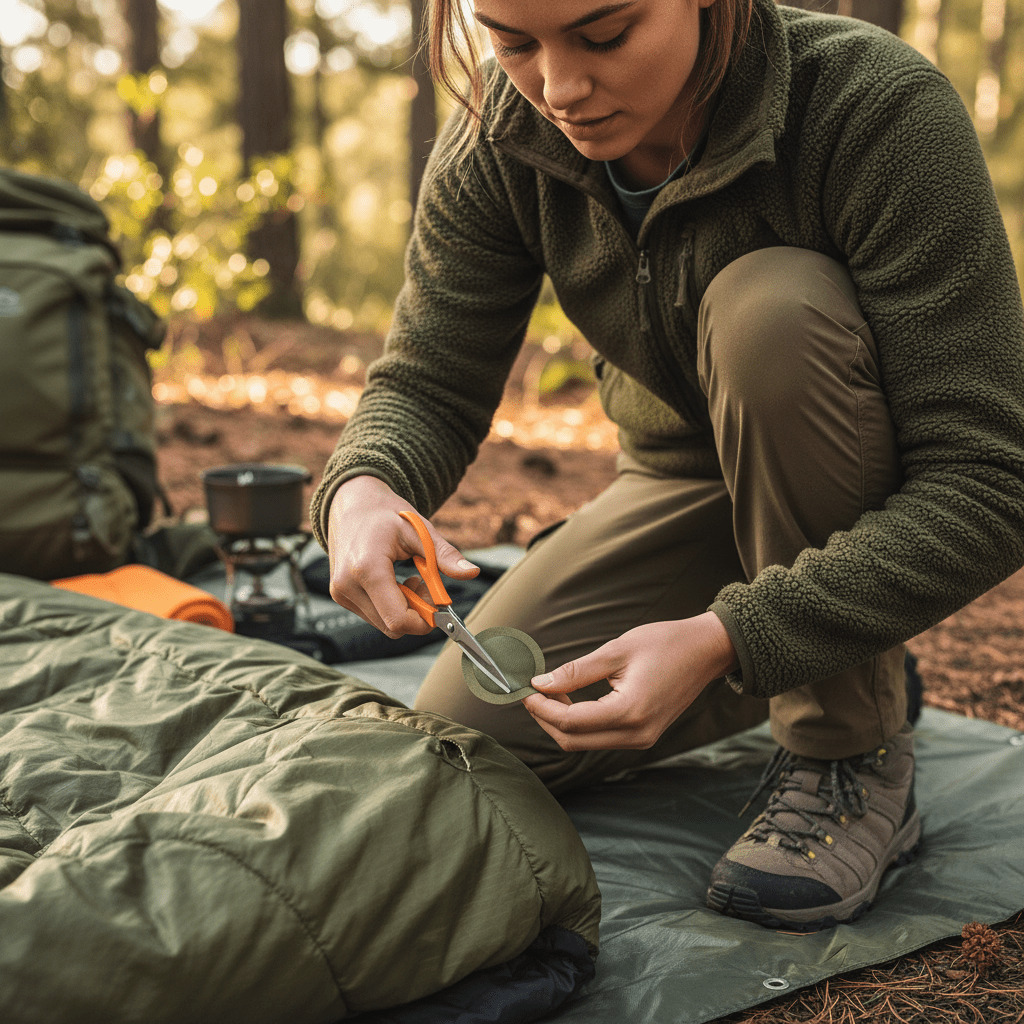 Vattentäta lagningslappar av Nylon för kläder & utrustning 19,5x9,5 cm - Mylar.se