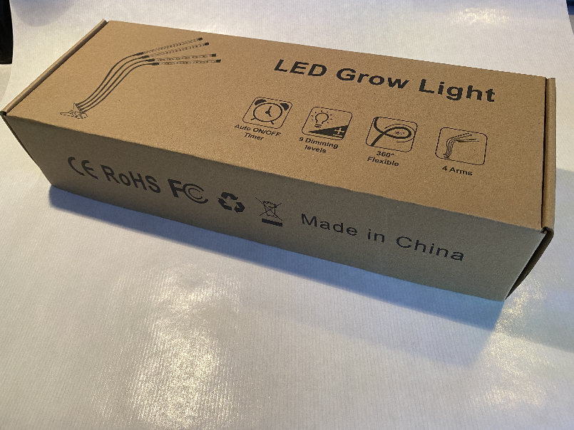 Växtbelysning 4 armar - välj vitt eller färgat ljus