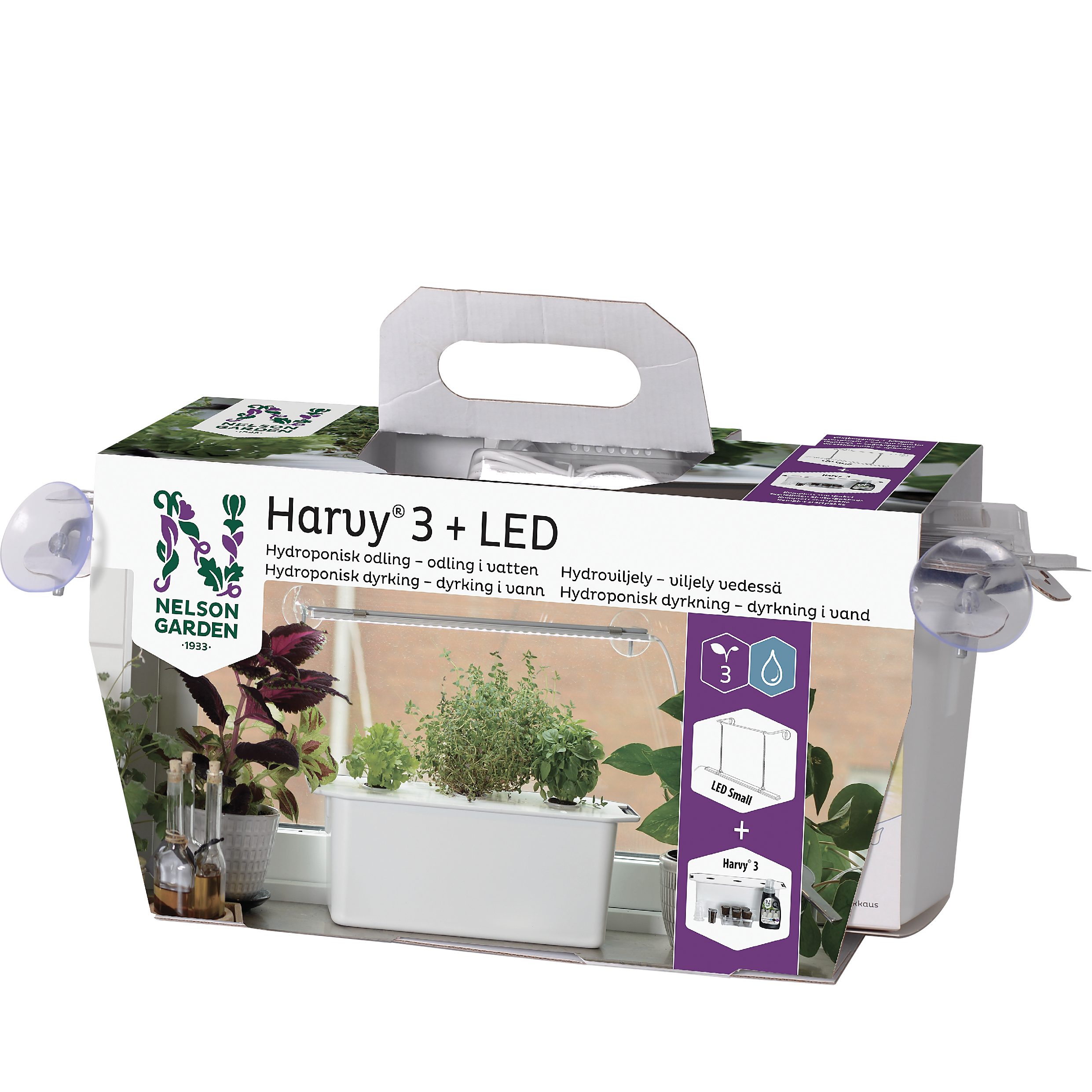Presentförpackning / Startkit Harvy 3, hydroponisk odling (med belysning)