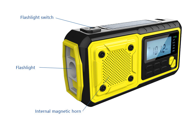 Emergency radio FM with Powerbank 4000mAh - TEST WINNER IN AFTONBLADET PLUS TEST