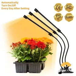 Växtbelysning 4 armar - välj vitt eller färgat ljus