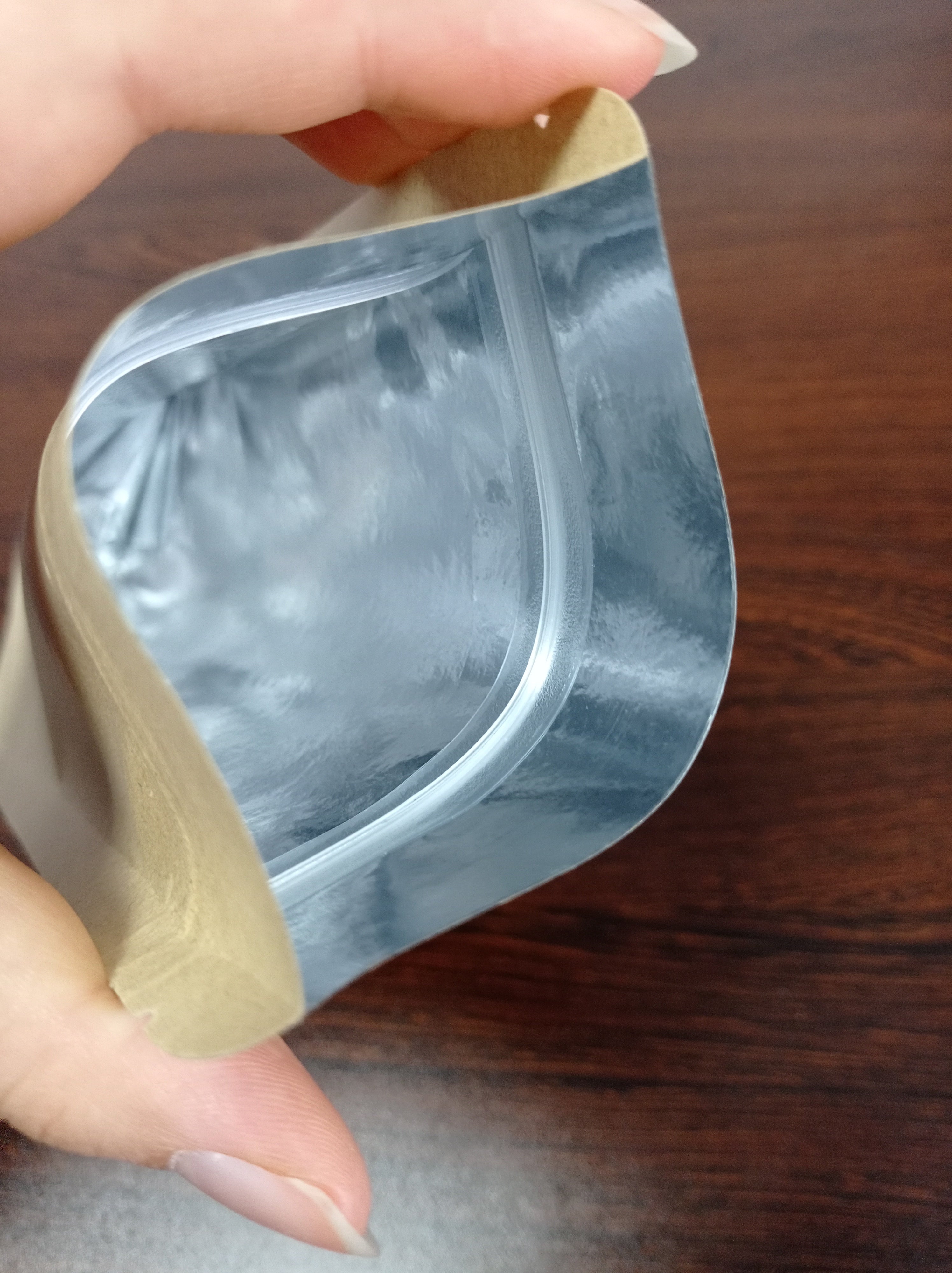 Mylarpåse 2,2 deciliter Kraftpapper (11x18,5 cm) Stående påse med ziplock, 50 pack