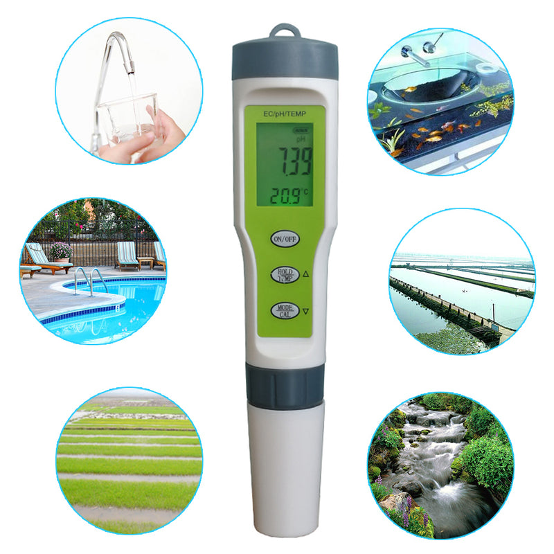 PH - EC - TEMP Mätare för kontroll av vatten/ näringslösning vid Hydroponisk odling