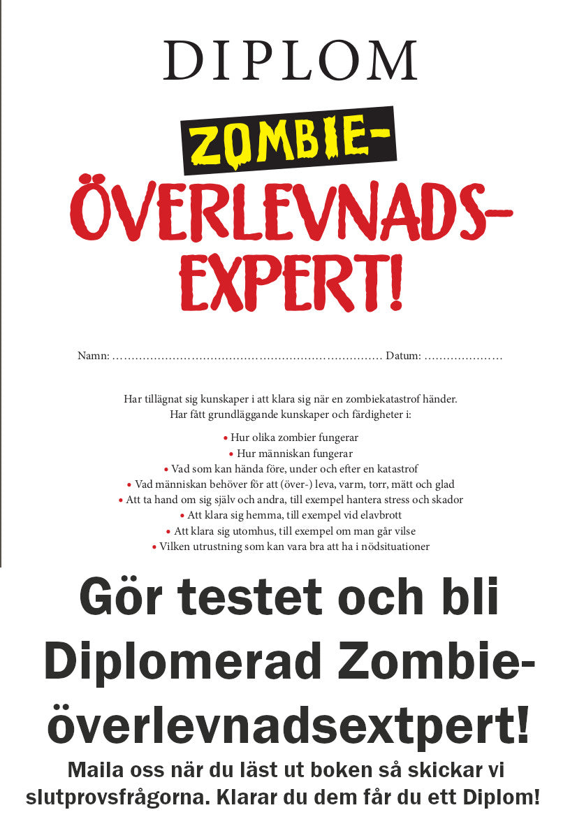 Become a zombie survival expert - Back in stock