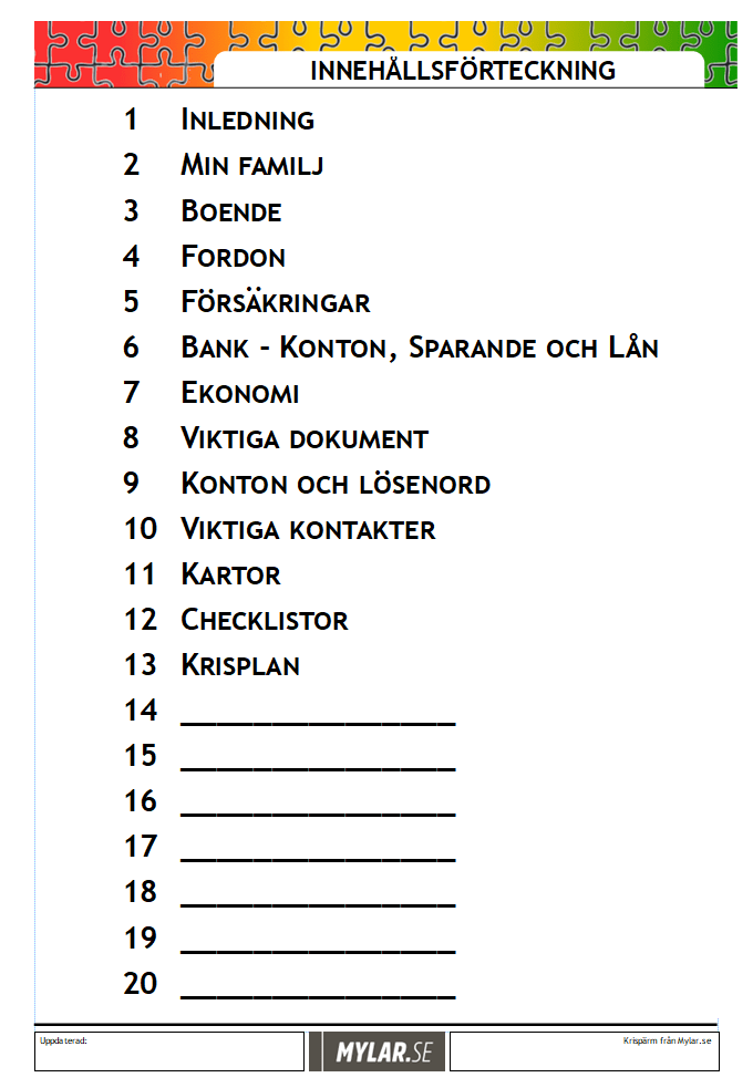 Familjens Krispärm - allt du behöver för att komma igång - Mylar.se