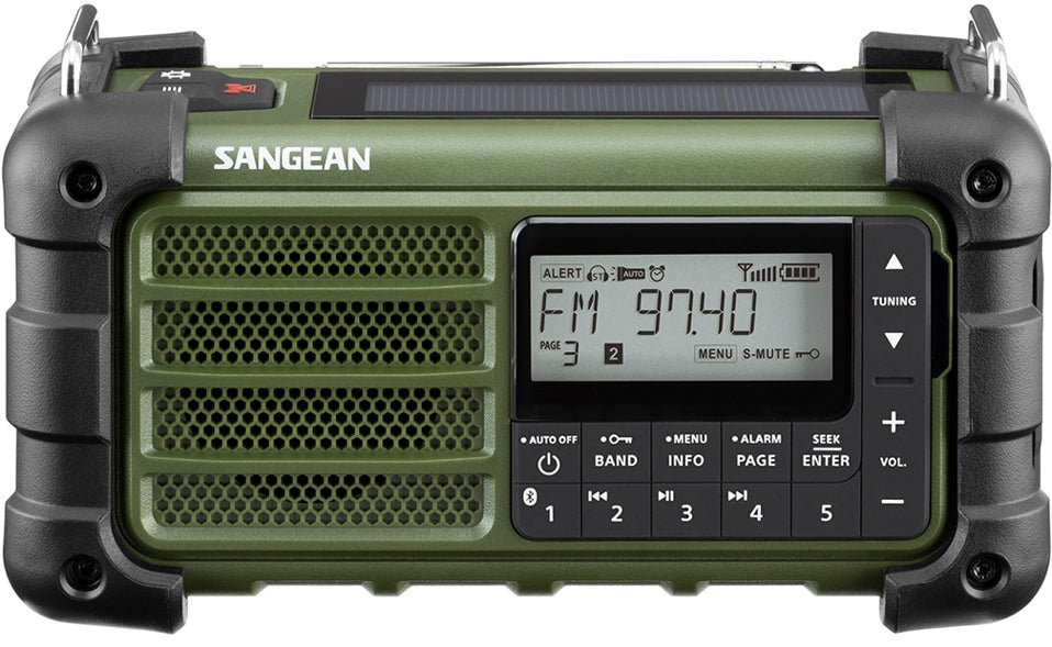 Sangean allväders radio MMR99 FM/AM Grön - Mylar.se