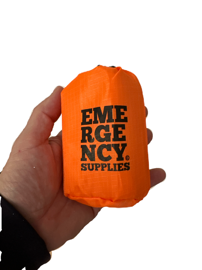 Emergency sleeping bag with whistle - back in stock