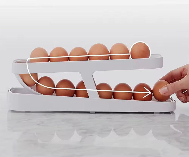 Egg machine with automatic rotation