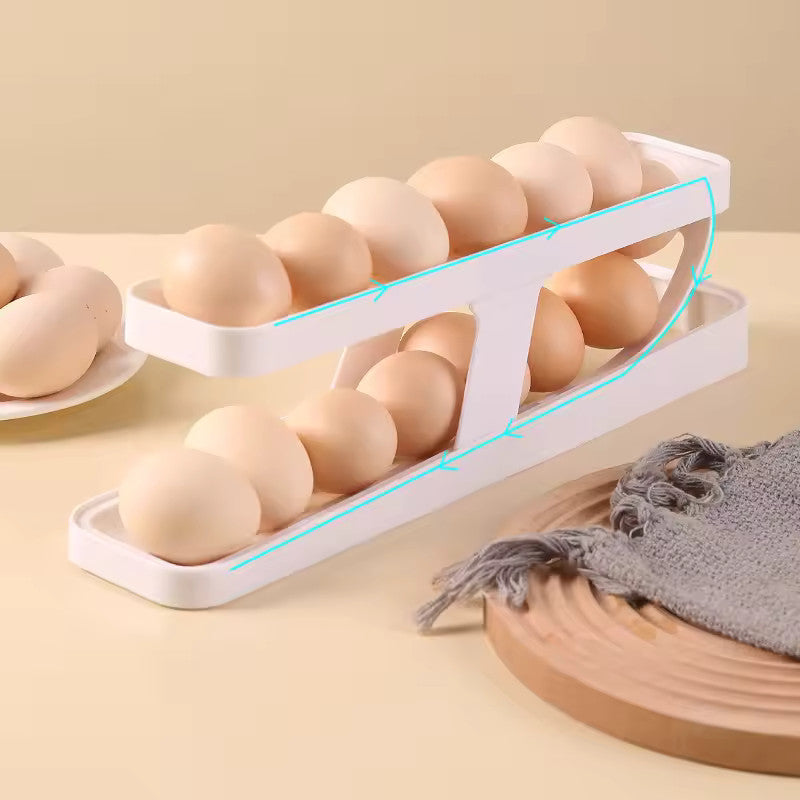 Egg machine with automatic rotation