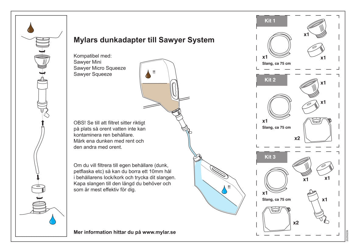 Dunkadapter till Sawyer - Mylar.se