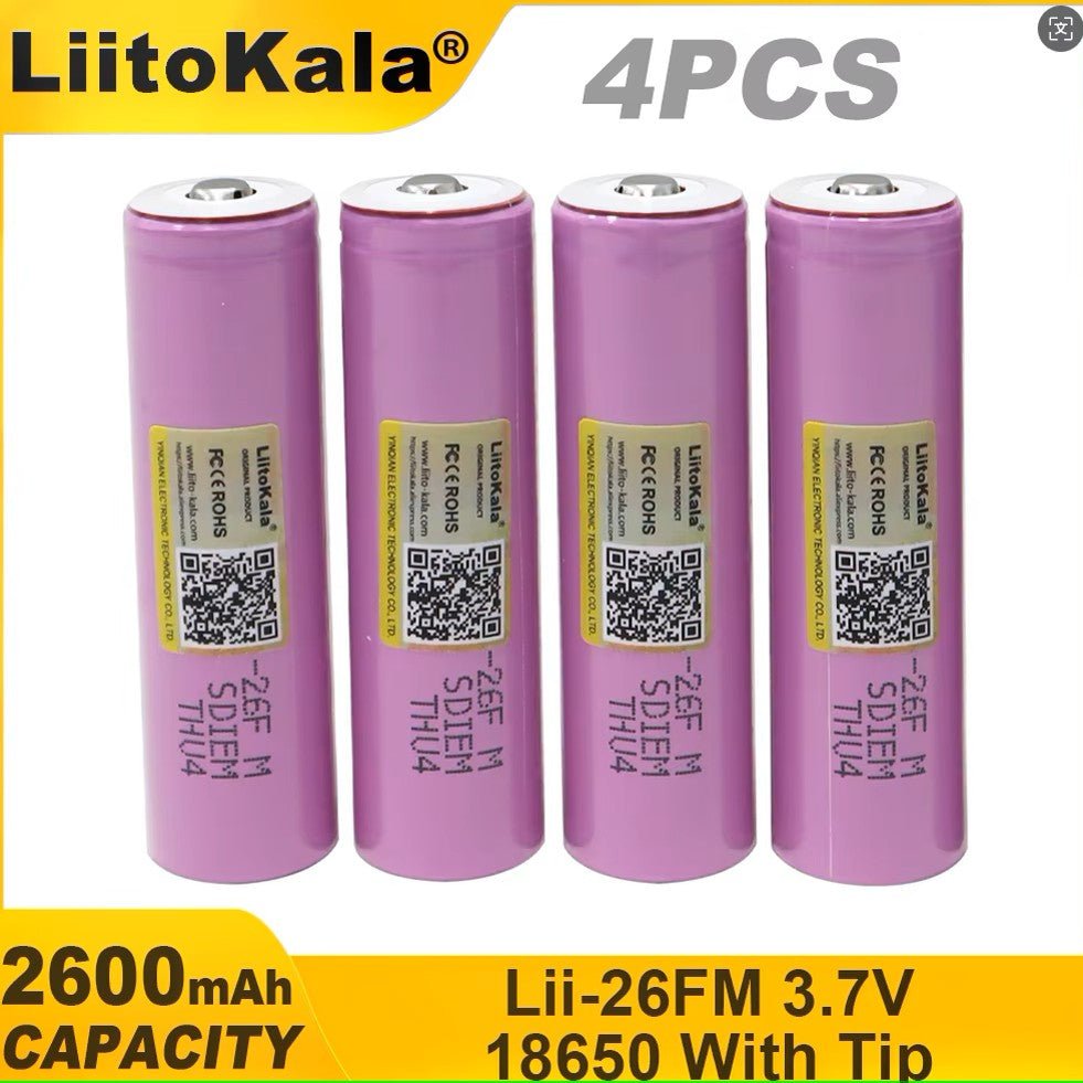 LiitoKala Lii - 31S 18650 2600mAh Lithium - ion laddbart batteri - Mylar.se
