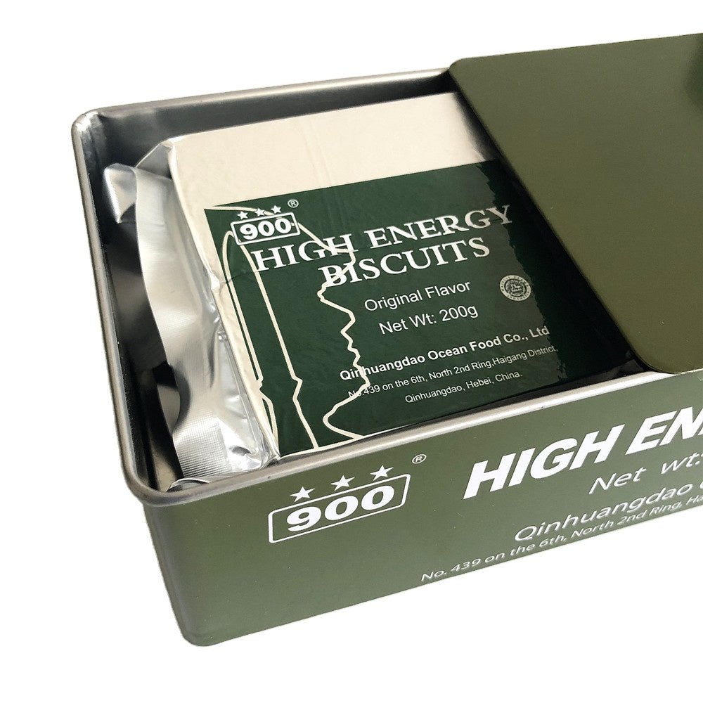 Nödkakor i plåtburk för snygg och säker förvaring 6x200 gr - Mylar.se