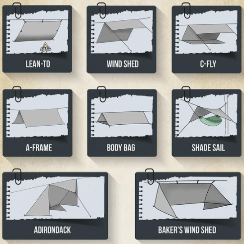 Tarp 3x4 meter - lättviktspressenning med stödben - Mylar.se