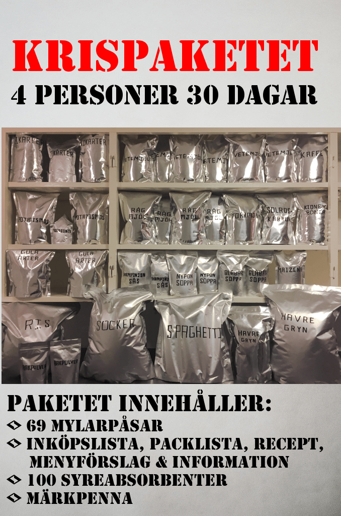 Krispaketet - 4 personer 30 dagar - Mylar.se