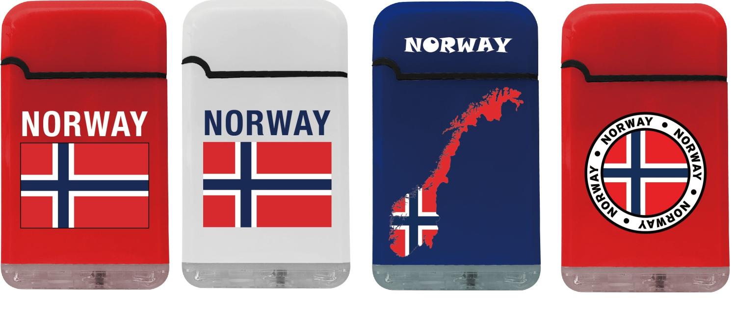 Norge tändaren 4 - pack, stormtändare med dubbla jetlågor - Mylar.se