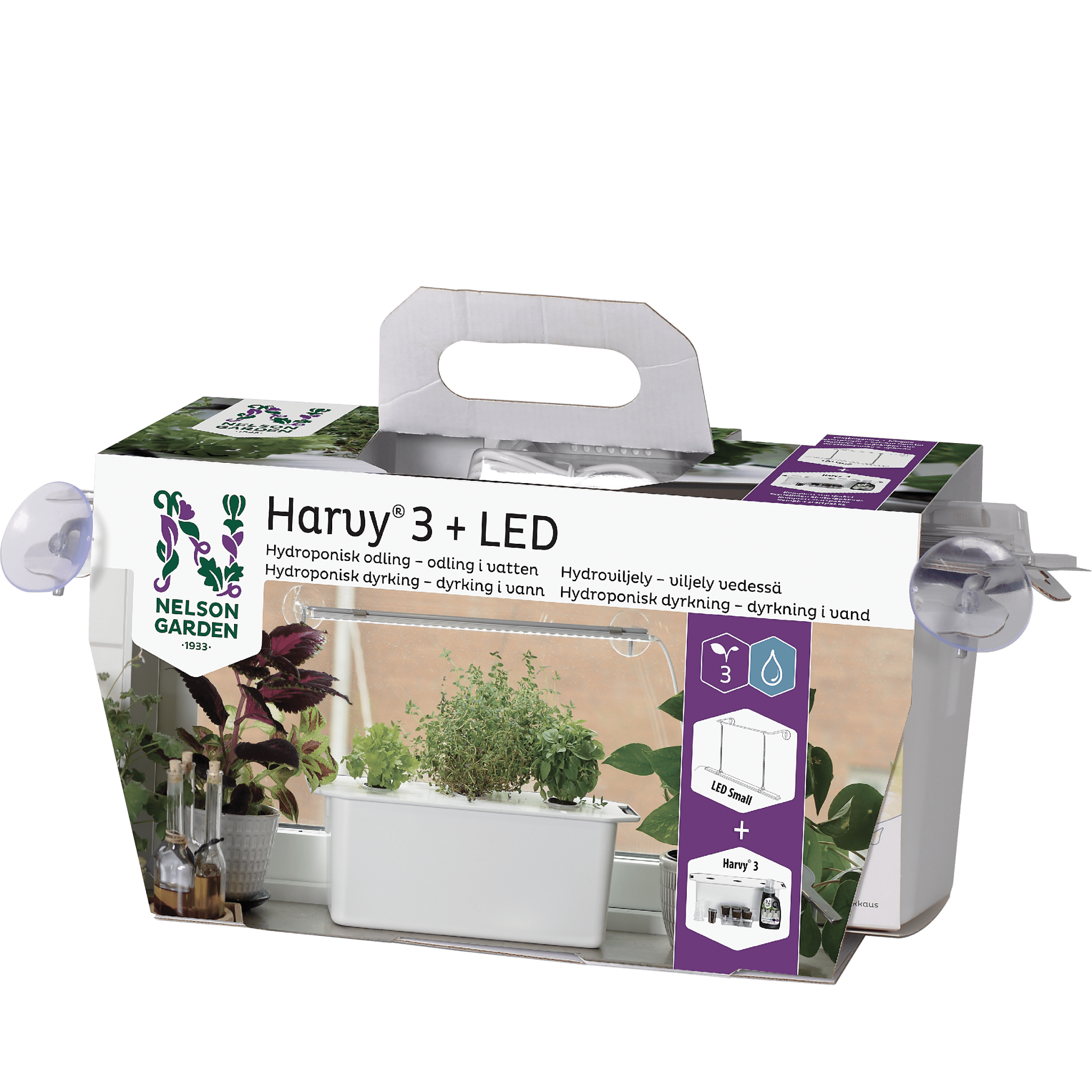 Presentförpackning / Startkit Harvy 3, hydroponisk odling (med belysning) - Mylar.se