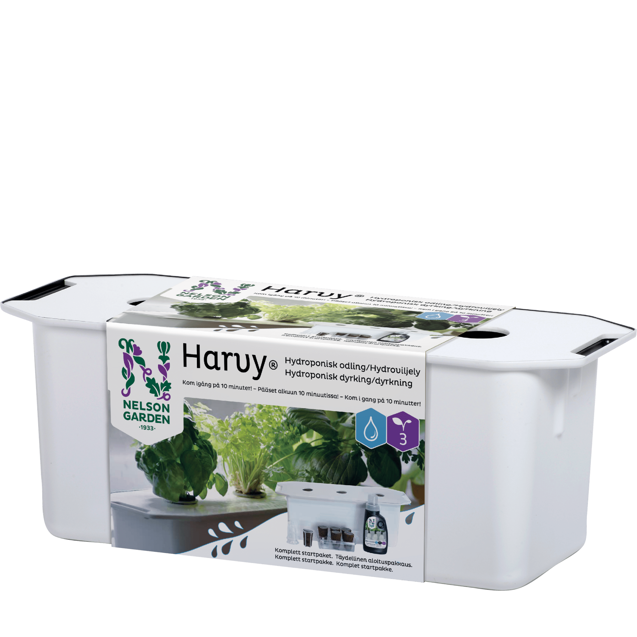 Startpaket Harvy 3 - hydroponisk odling - Mylar.se